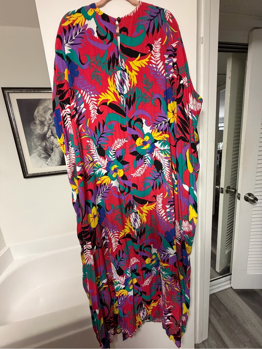 Pink Tropical Caftan by Trashy Diva by Candice Owens, Women’s XL-3X - Picture 6 of 7